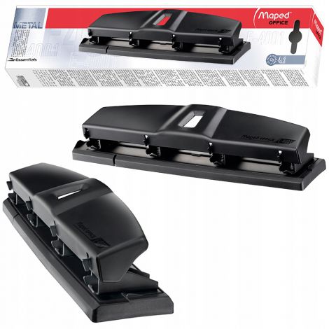 Dziurkacz Maped Essentials Metal, 4-dziurki 12k, Czarny - 2